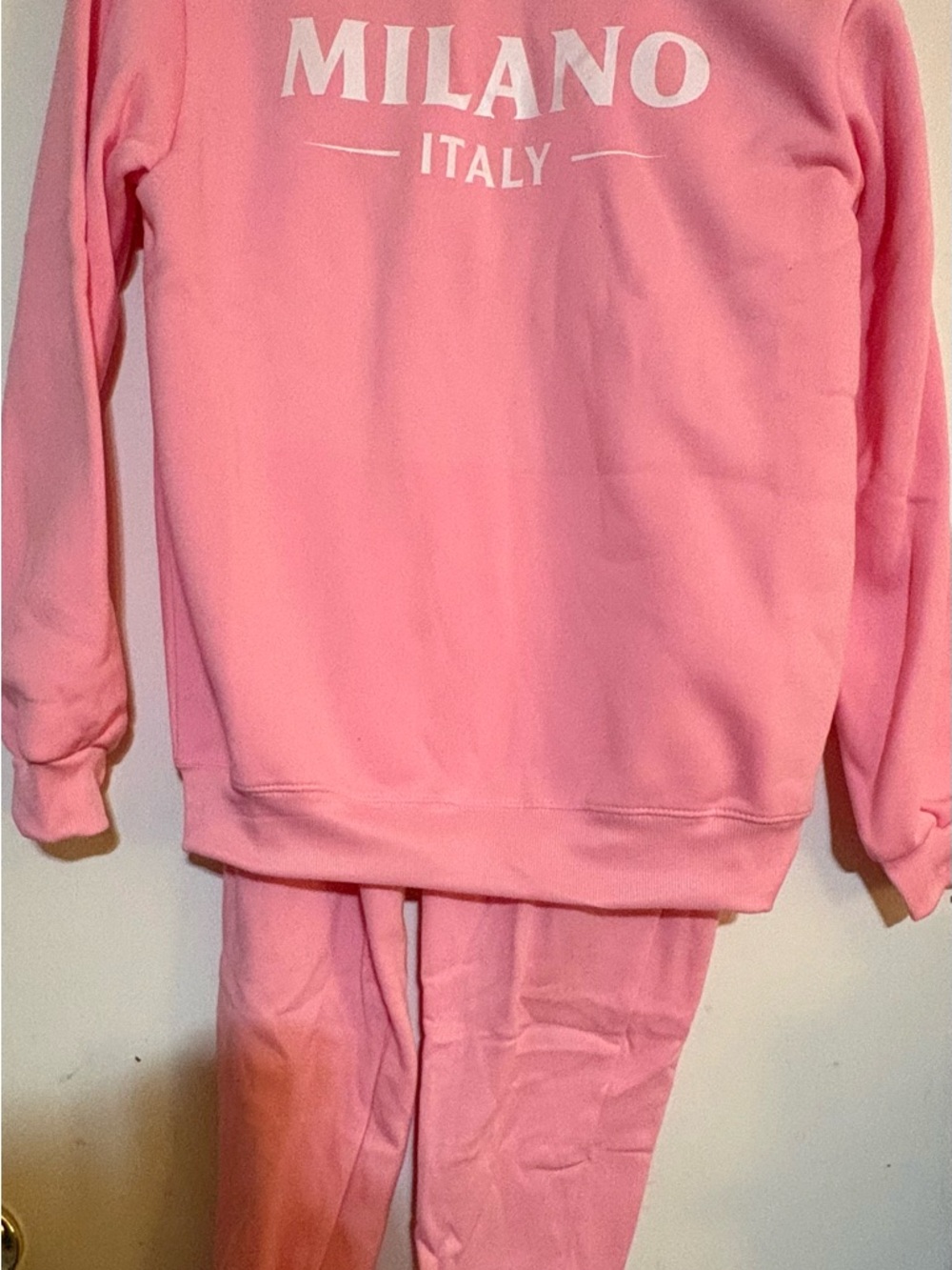 MILANO Italy Pink Sweatshirt Set